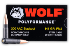 300 AAC Blackout WPA (Wolf) 145gr FMJ Ammo For Sale, 500rd Case